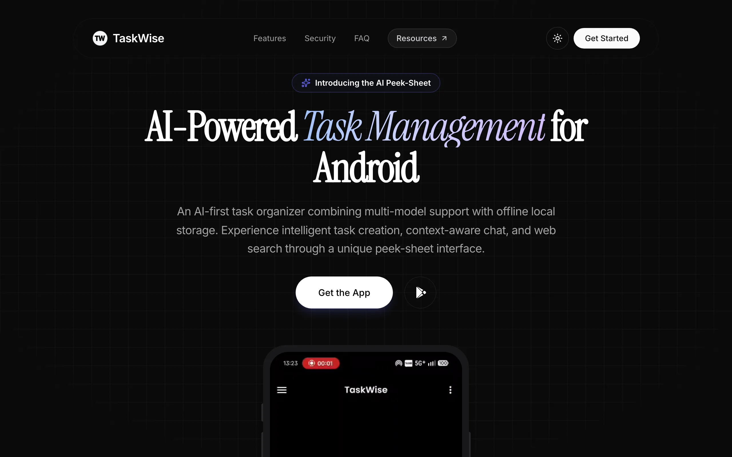 Screenshot of TaskWise | AI-Powered Task Management for Android