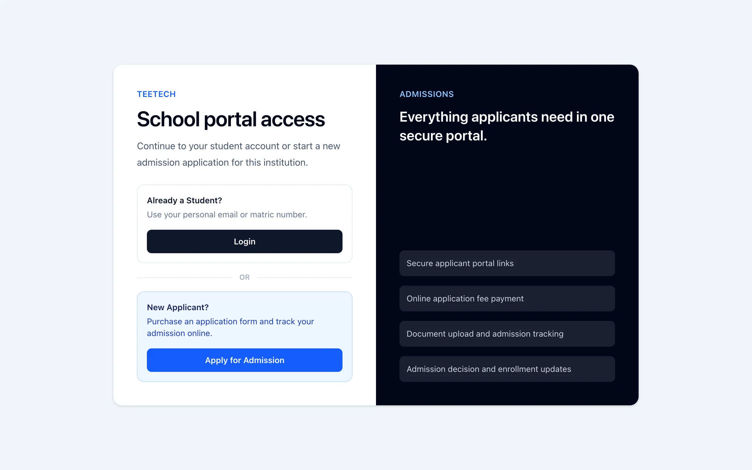 Screenshot of teetech
