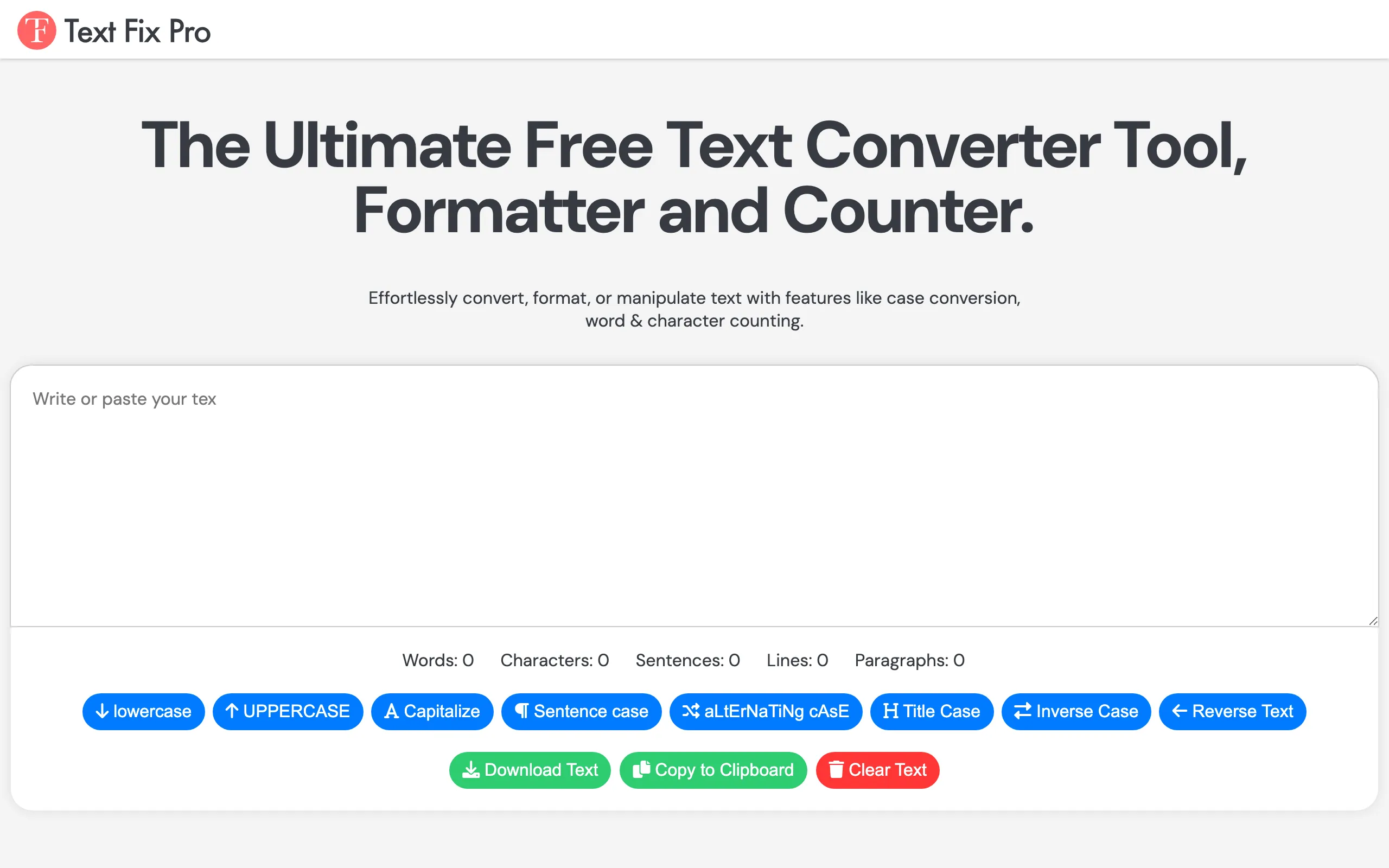 Screenshot of TextFix Pro - Text Format Converter