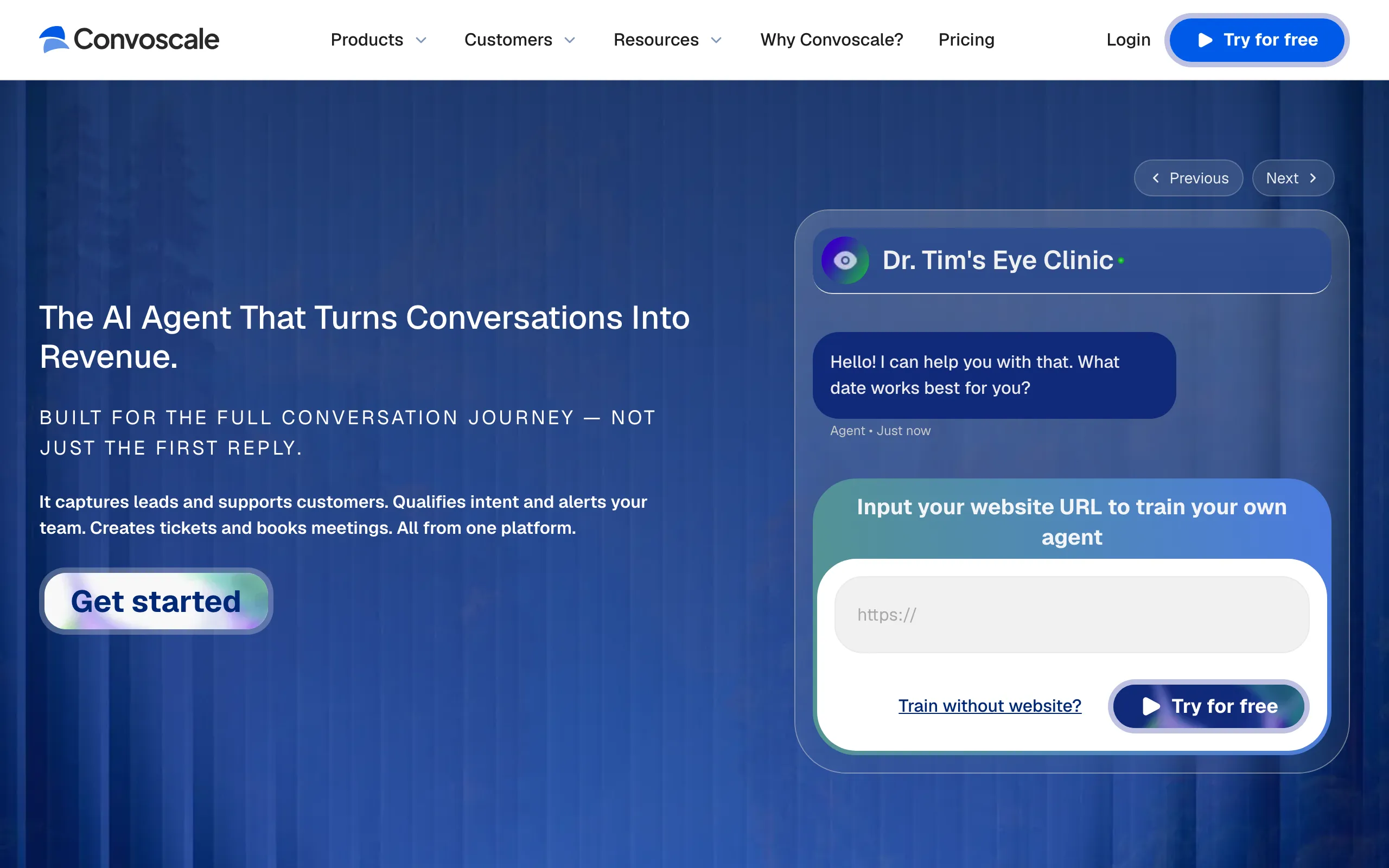 Screenshot of The AI Agent That Turns Conversations Into Revenue | Convoscale