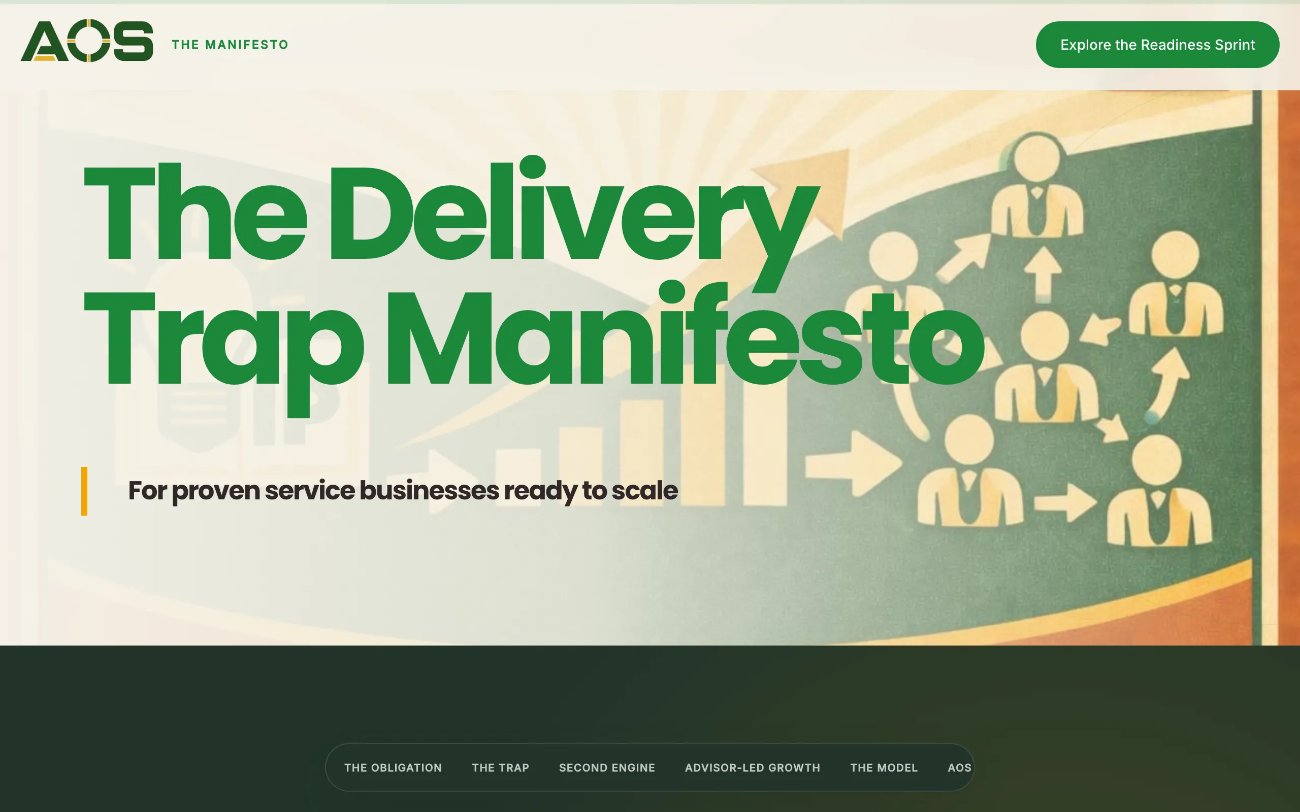 Screenshot of The Delivery Trap Manifesto | Scale Differently