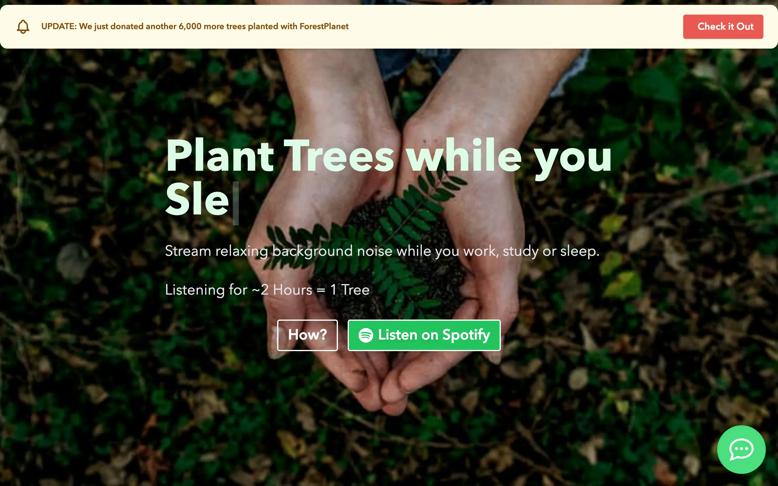 Screenshot of This Song Plants Trees | Stream a 31-Second Song to Plant Real Trees