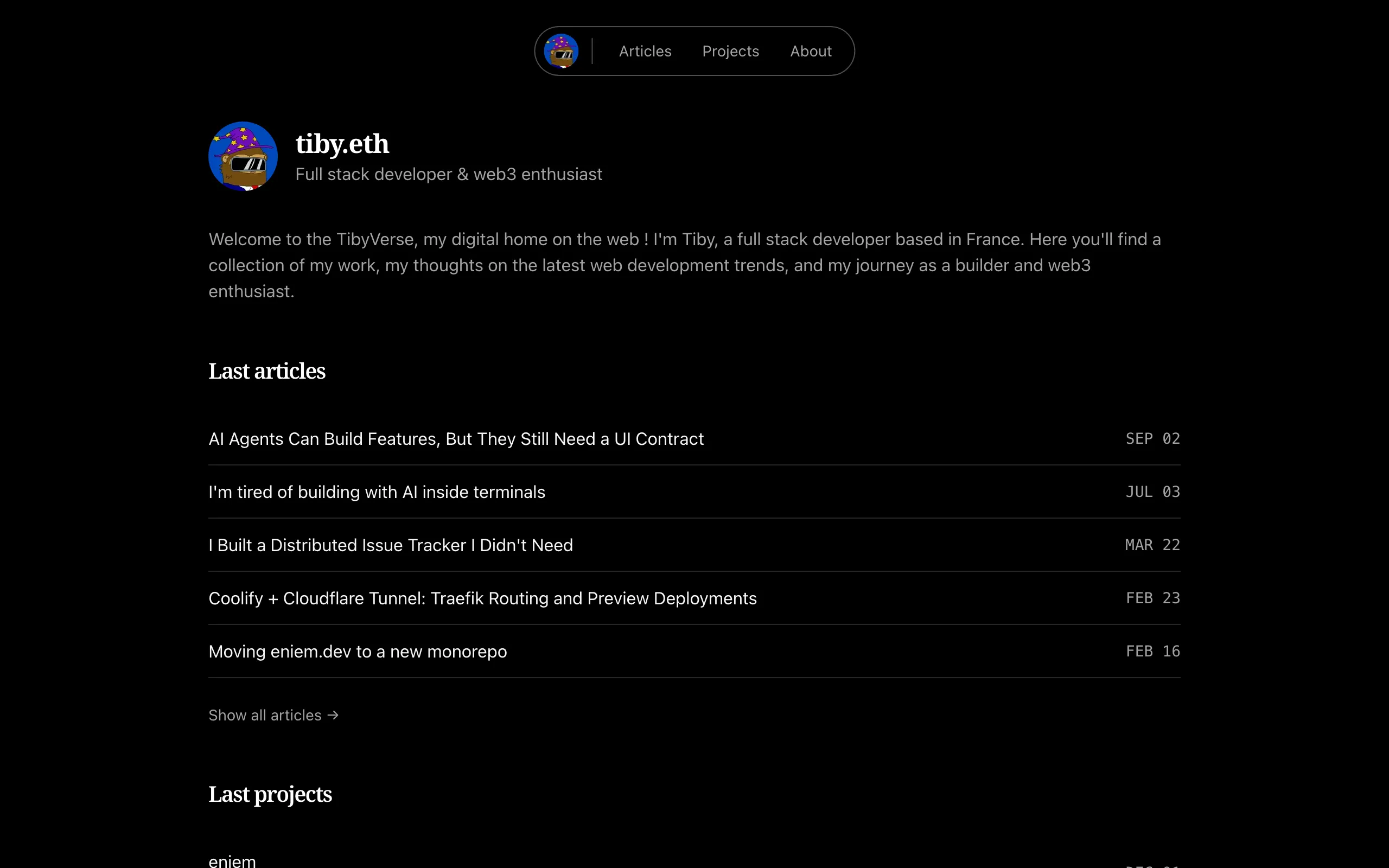 Screenshot of Tiby Verse
