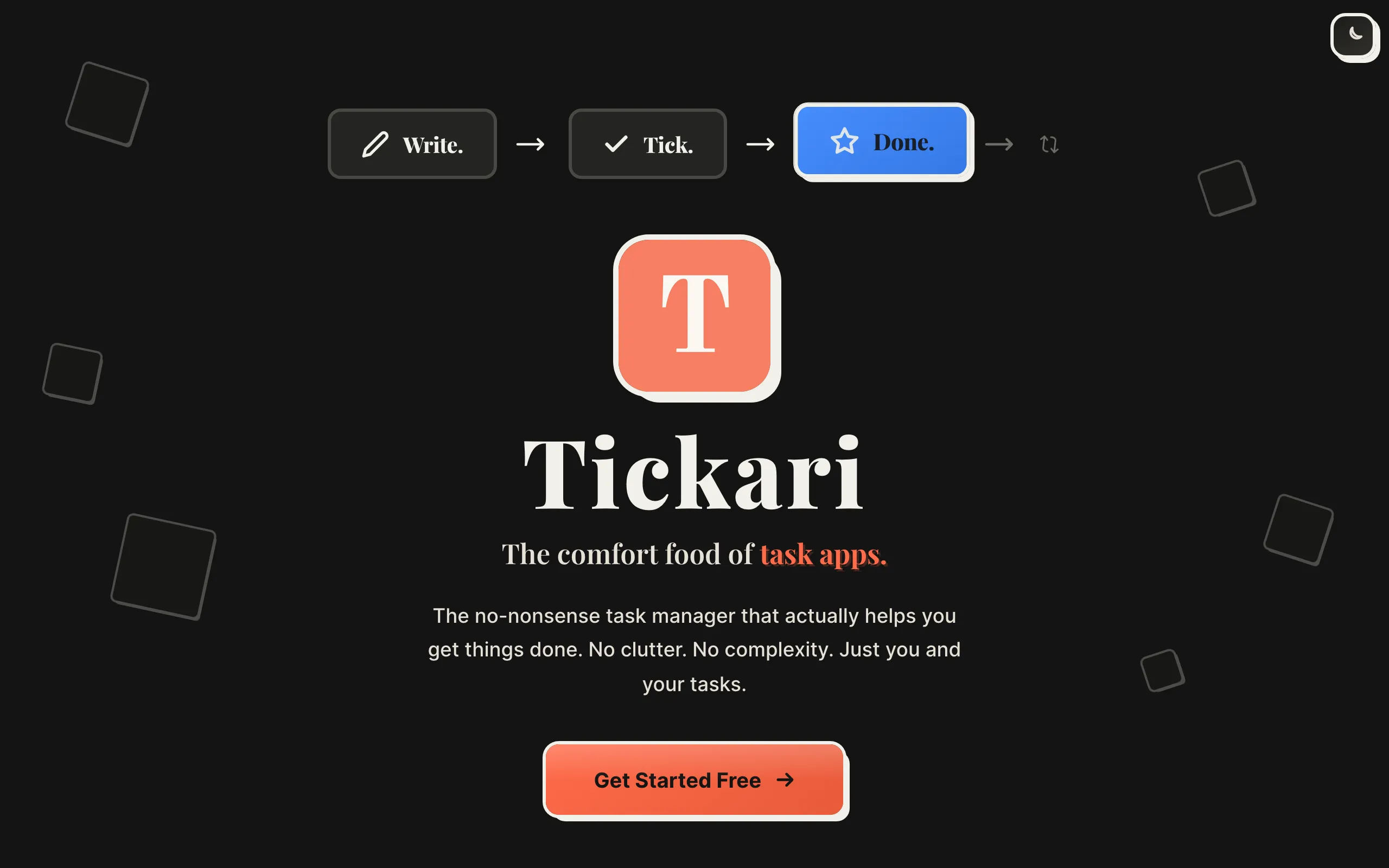 Screenshot of Tickari – Minimal Task Manager