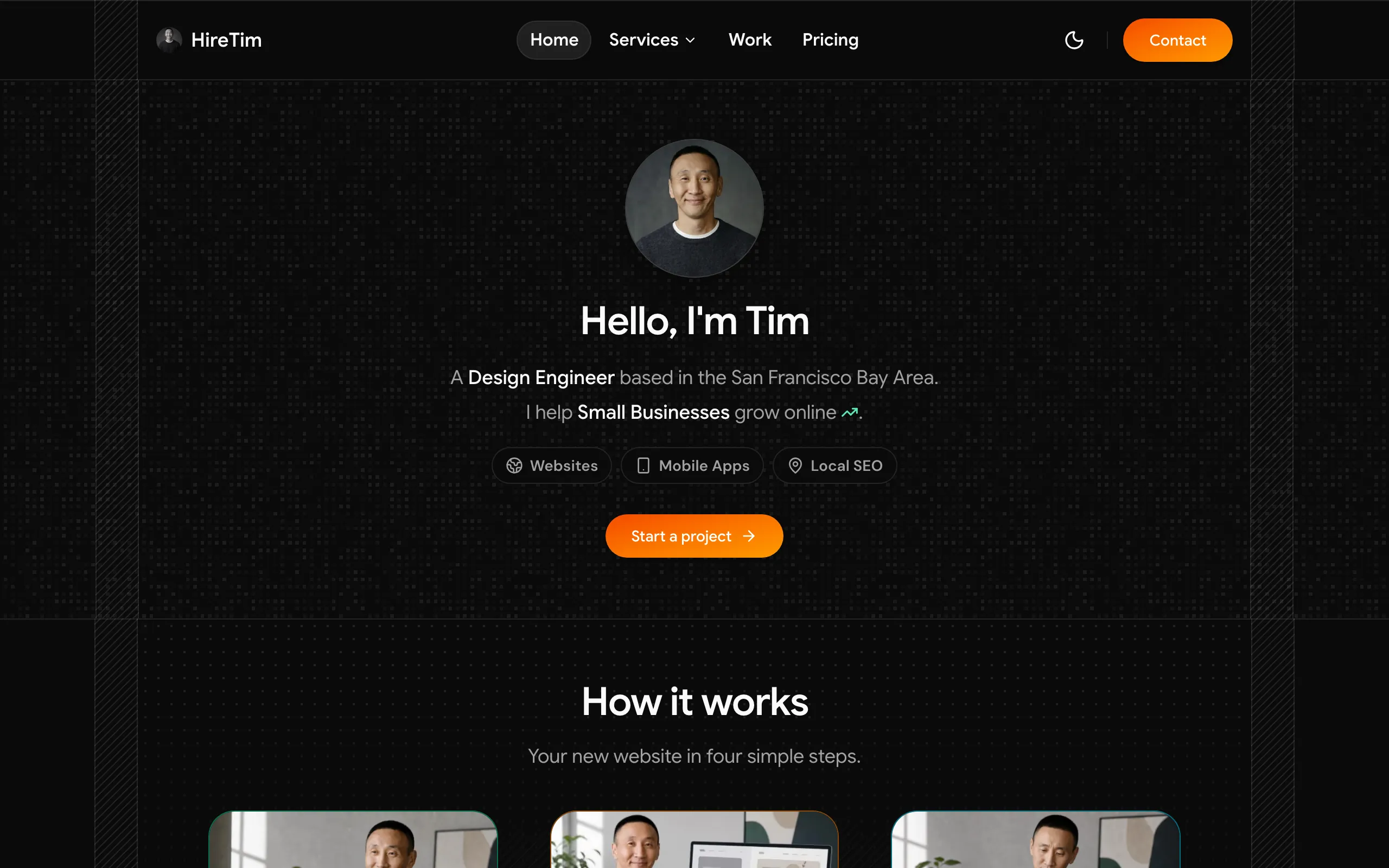 Screenshot of Tim | Helping small businesses grow online