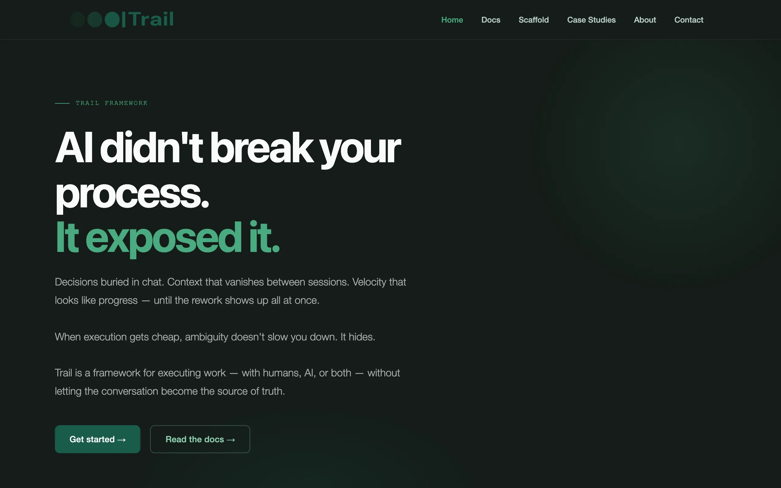 Screenshot of trail