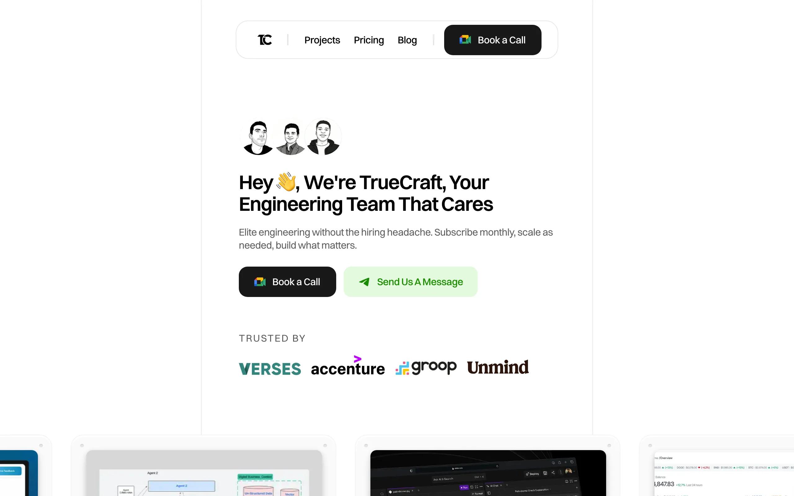 Screenshot of TrueCraft | Your Engineering Team That Cares