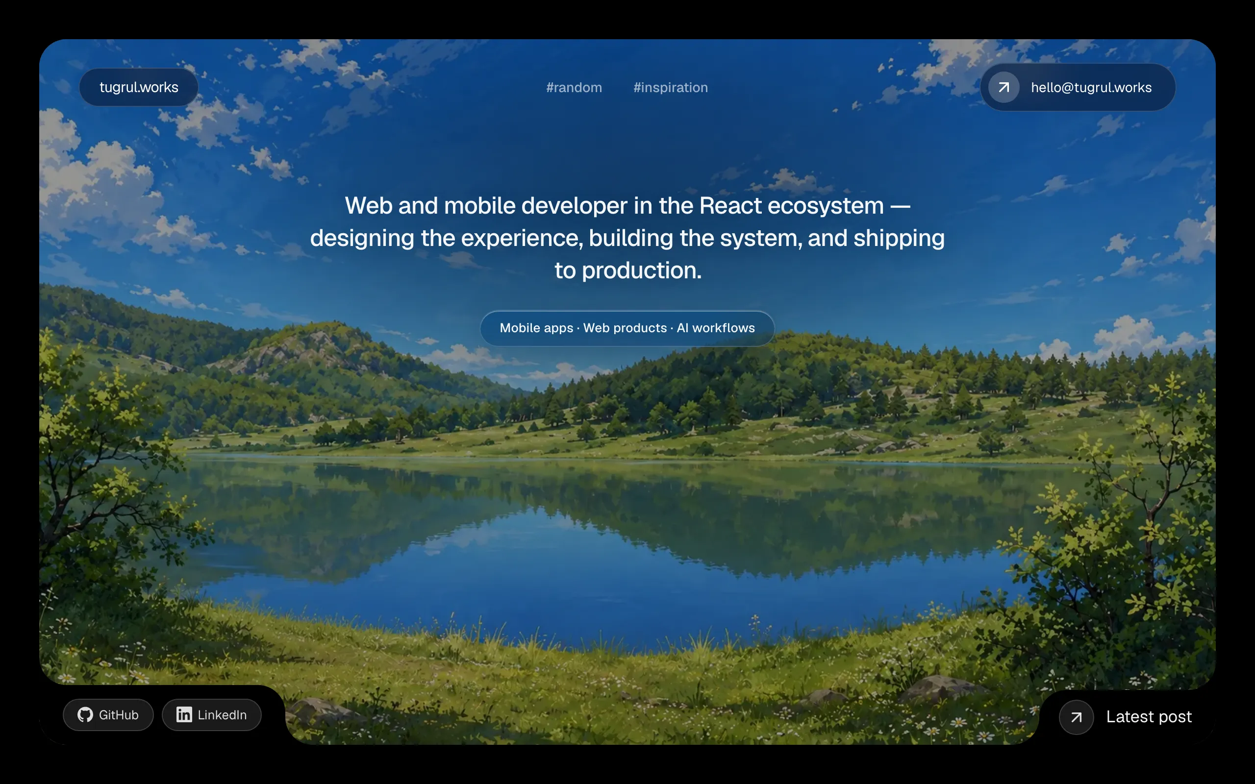 Screenshot of Tugrul Works | Web &amp; Mobile Developer