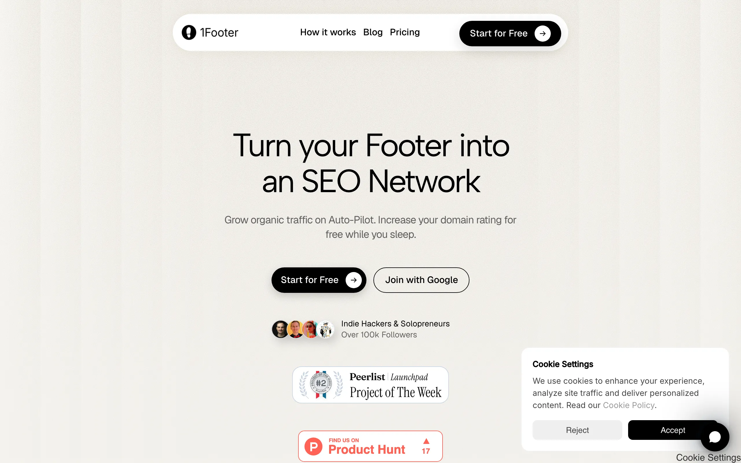 Screenshot of Turn Your Footer into an SEO Network – 1Footer