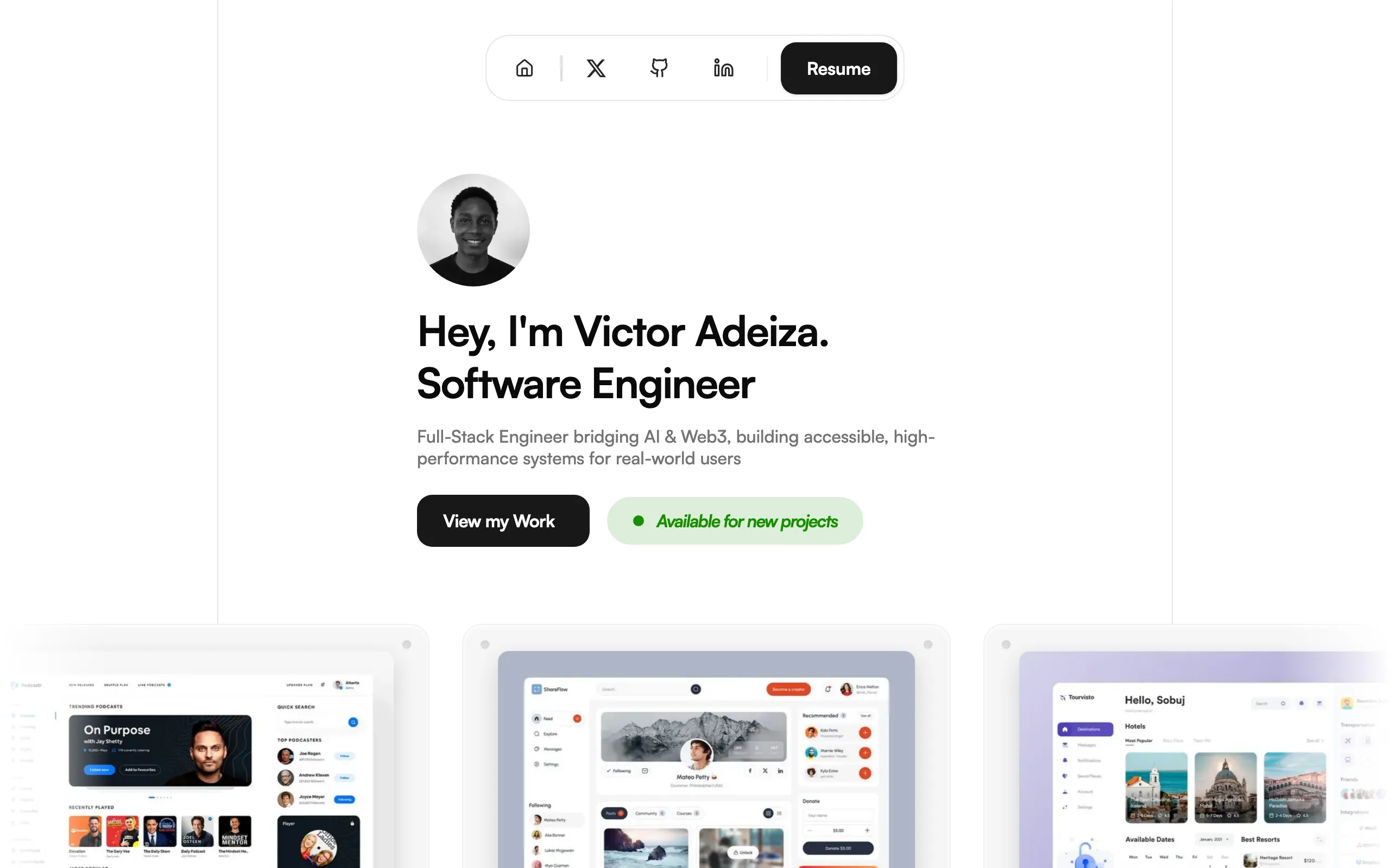 Screenshot of Victor Adeiza | Full-Stack Engineer