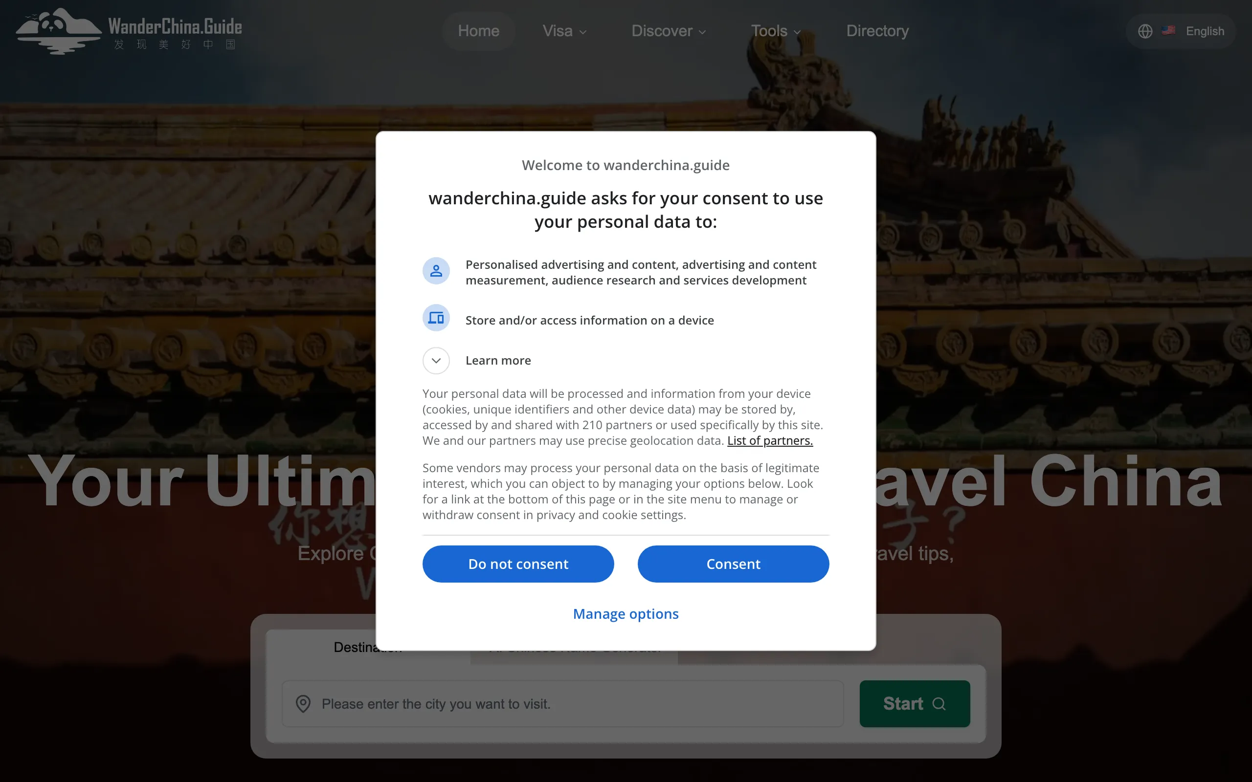 Screenshot of WanderChina.Guide - Your Ultimate China Travel Guide