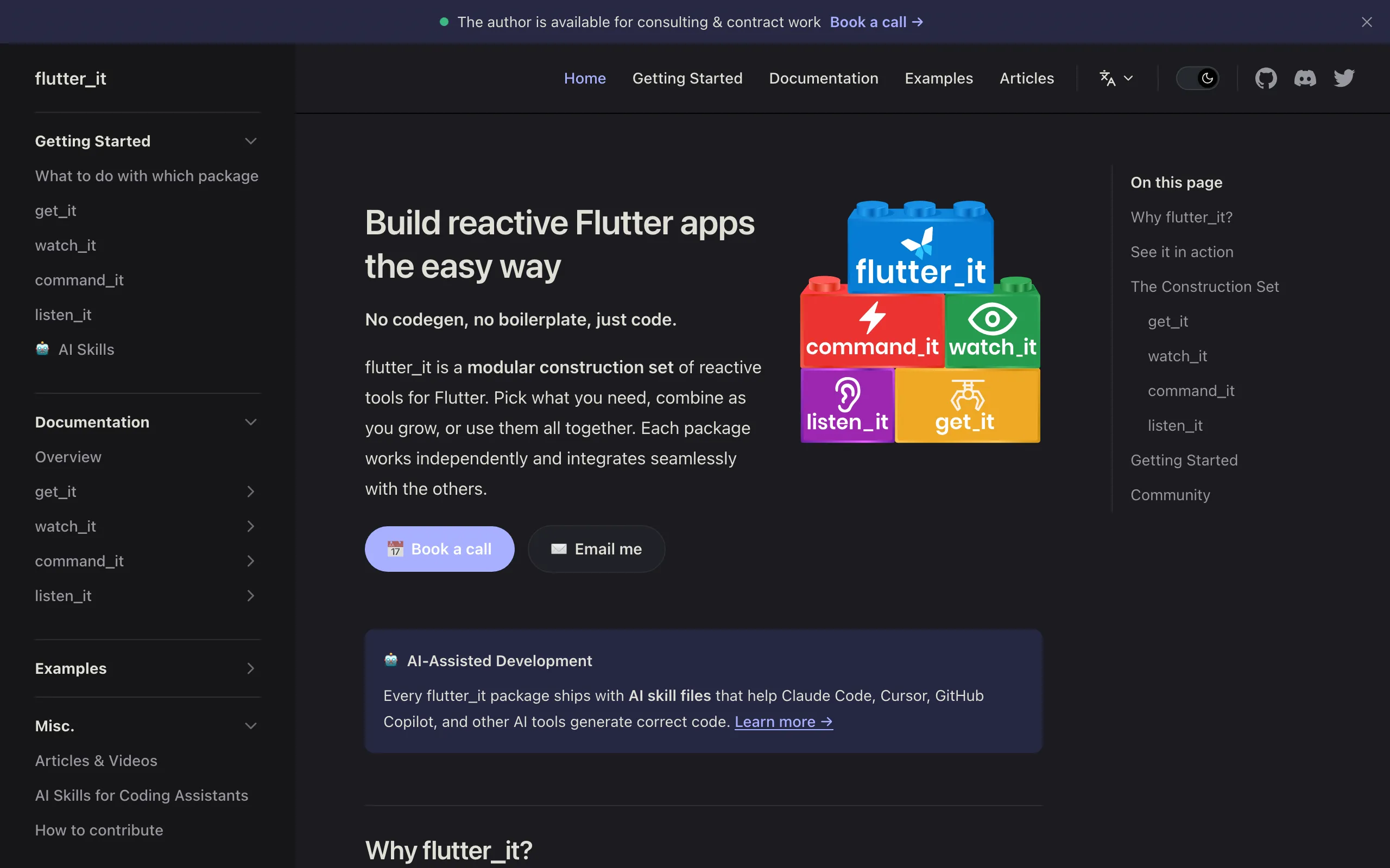 Screenshot of Welcome to flutter_it | flutter_it