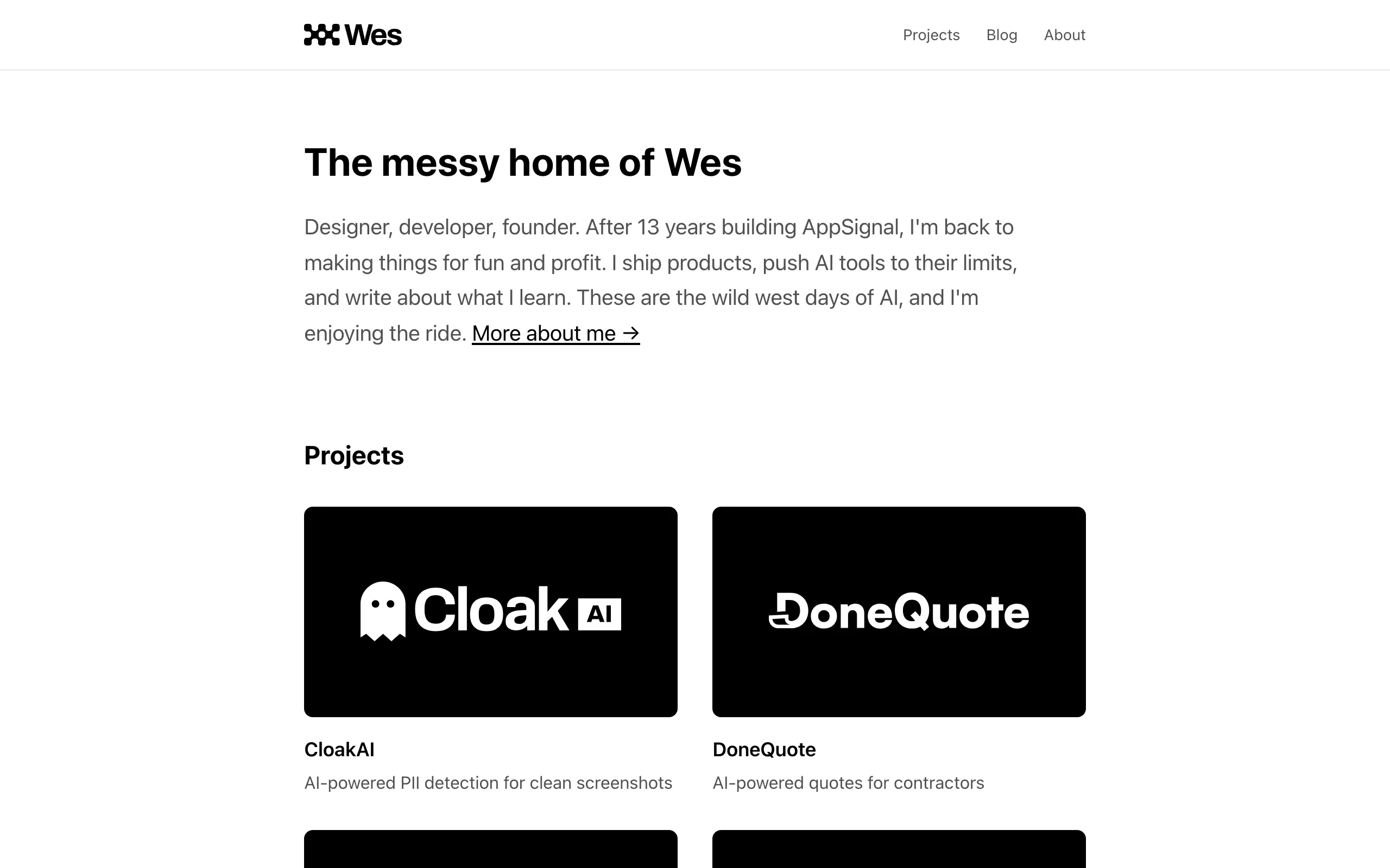 Screenshot of Wes Oudshoorn