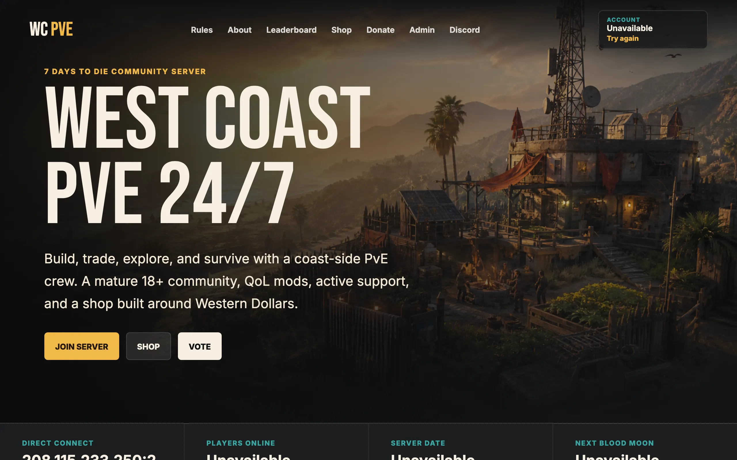 Screenshot of West Coast PVE 24/7
