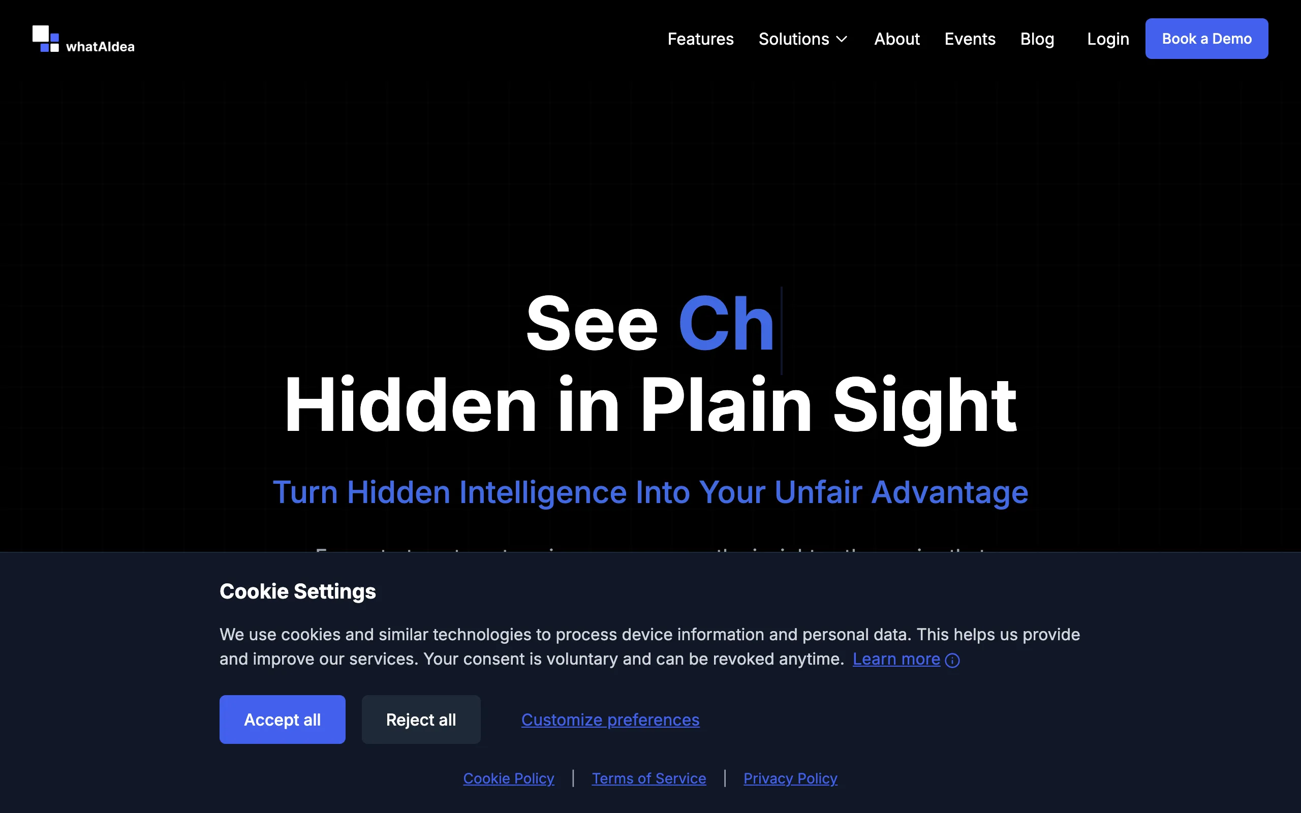 Screenshot of whatAIdea - AI-Powered Sales Intelligence Platform