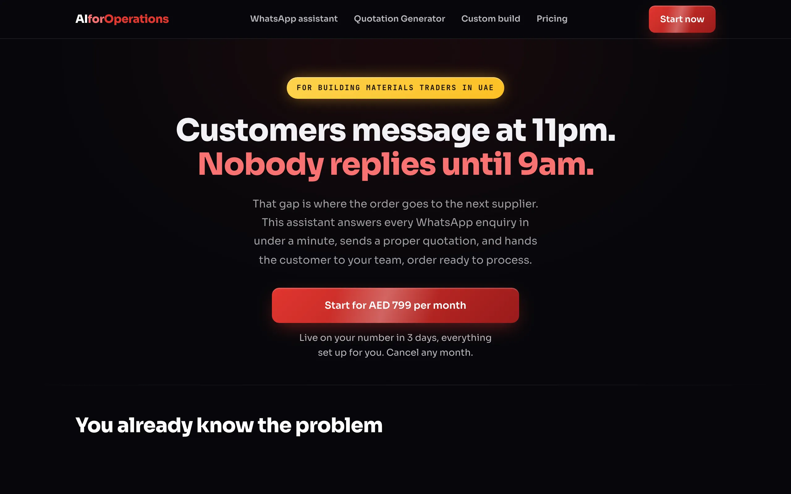 Screenshot of WhatsApp customer service that runs itself | AIforOperations